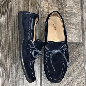 Geox Dark Blue Suede leather Unisex Loafers